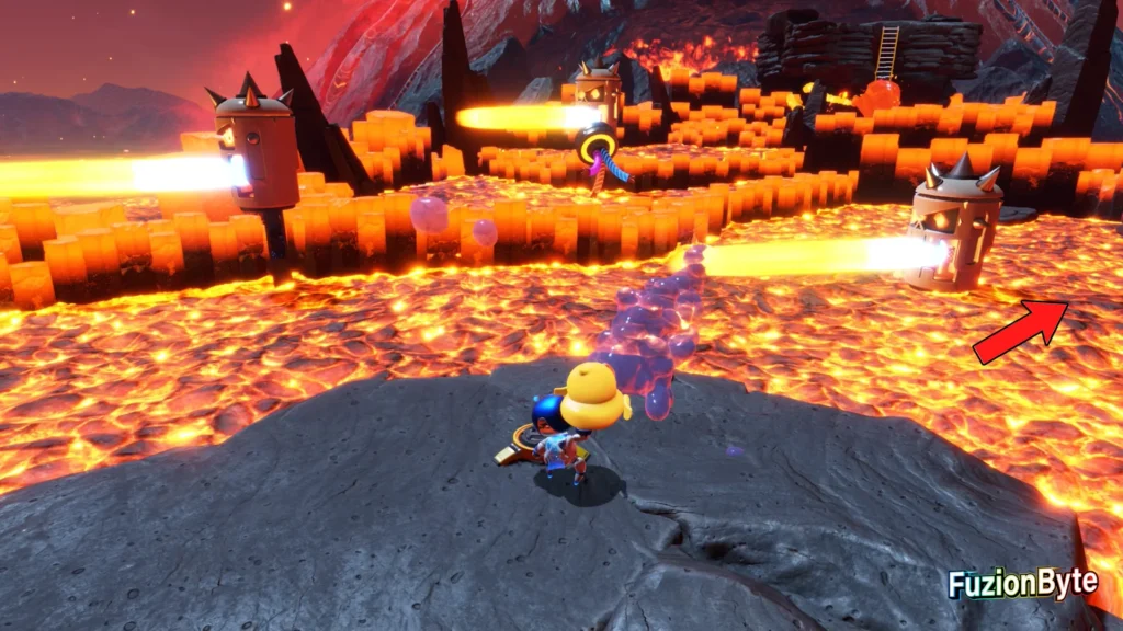 Astro Bot Lost Galaxy Furnace Fever Bot locations Bot 5 Go right