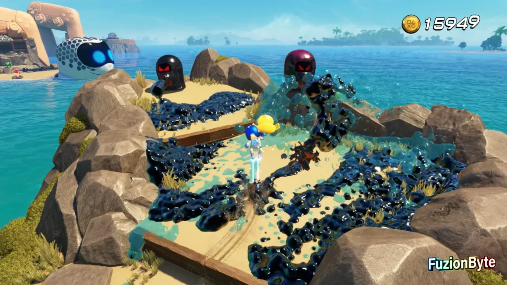 Astro Bot Lost Galaxy Turtles in Trash bot locations Bot 3 Wash the oil away