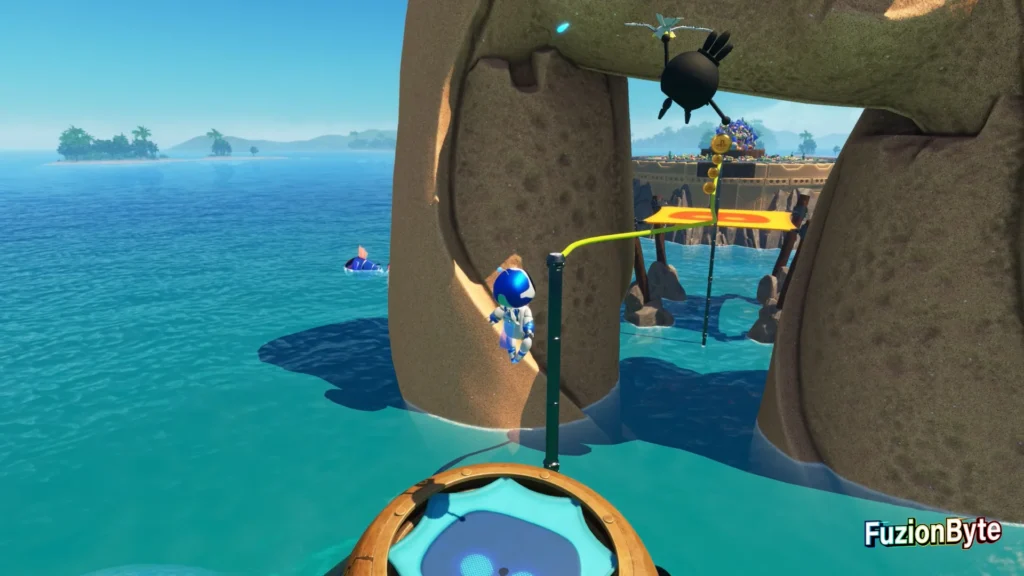 Astro Bot Lost Galaxy Turtles in Trash bot locations Bot 5, Tribal Archer Bounce up