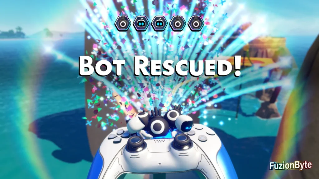 Astro Bot Lost Galaxy Turtles in Trash bot locations Bot 5, Tribal Archer Rescued