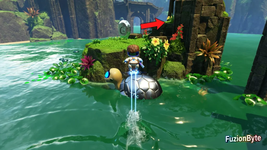 Astro Bot The Lost Eggacy trophy guide Egg Artefact 2 Platform across and up