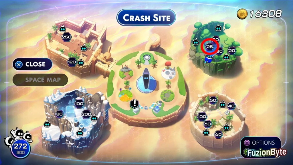 Astro Bot Crash Site Bot Locations Jungle Crash Site 4 Prisoners Map