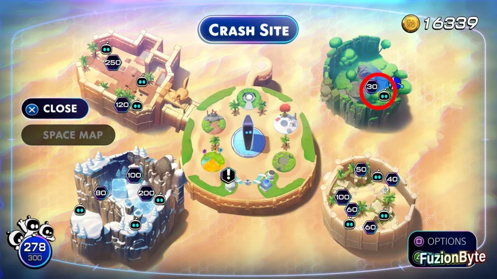 Astro Bot Crash Site Bot Locations Jungle Crash Site Trapped Bot Map