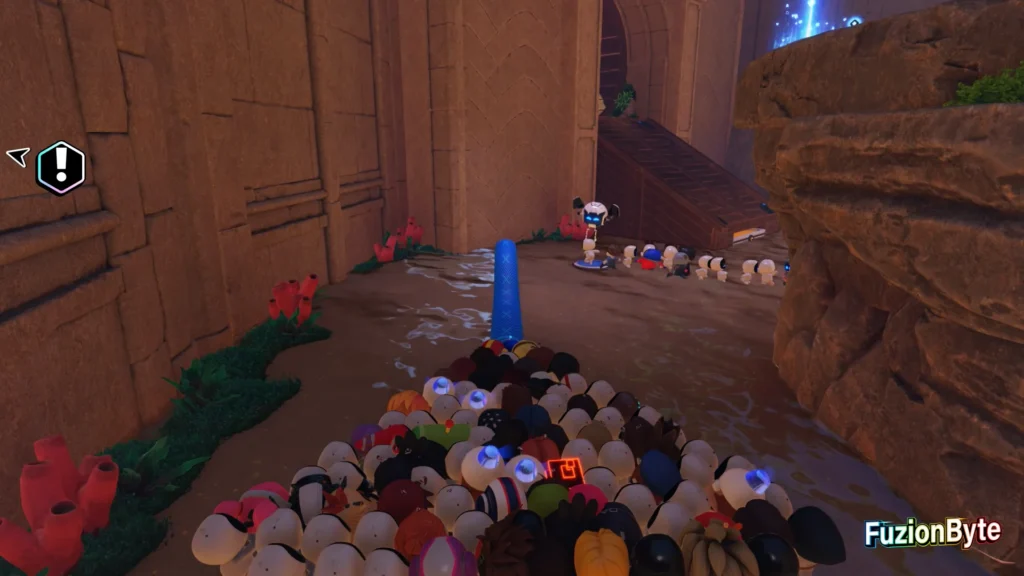 Astro Bot Crash Site Bot Locations Seaside Crash Site Curious Kitty Pull the cable