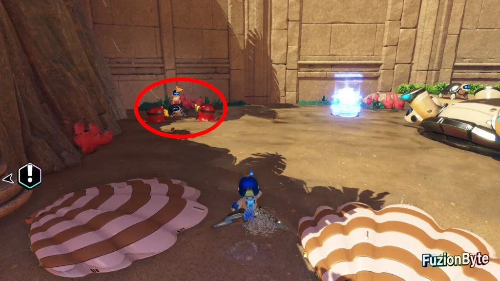 Astro Bot Crash Site Bot Locations Seaside Crash Site Turtle Rider