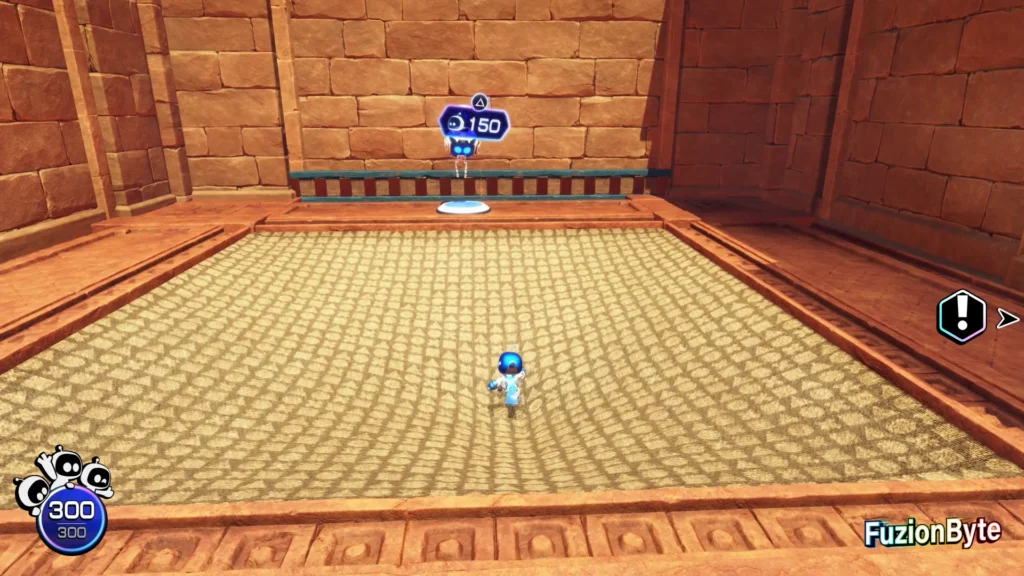 Astro Bot Crash Site Bot locations Egyptian Crash Site Barrel Muncher Break through the fabric