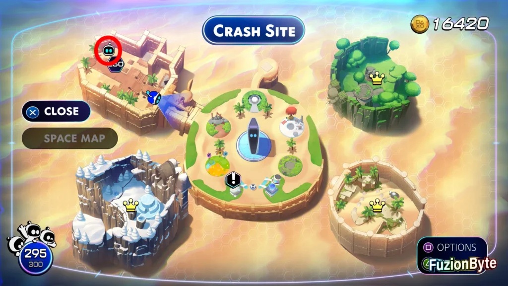 Astro Bot Crash Site Bot locations Egyptian Crash Site Pyramid Bot Map