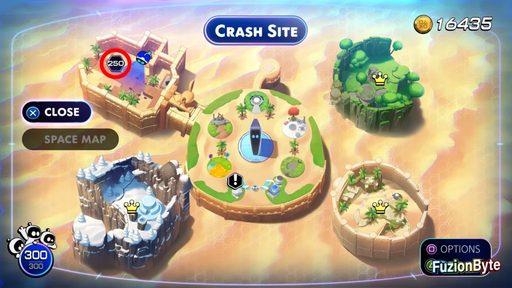 Astro Bot Crash Site Bot locations Egyptian Crash Site Trusty Steed Map