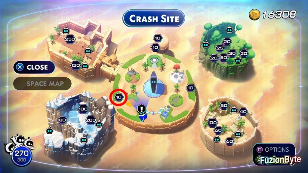 Astro Bot Crash Site Puzzle Pieces Main Crash Site Puzzle Piece 3 Map