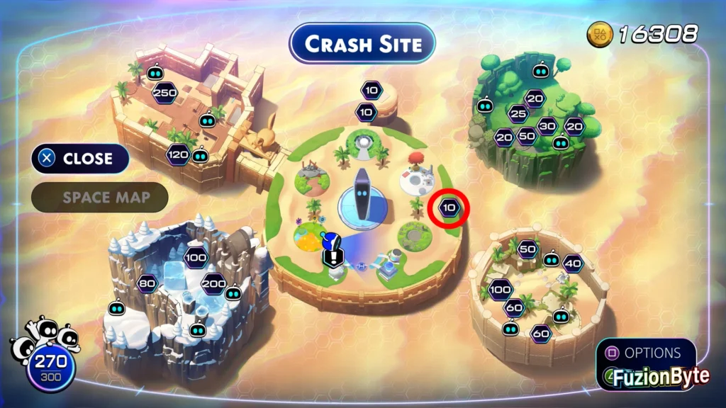 Astro Bot Crash Site Puzzle Pieces Main Crash Site Puzzle Piece 4 Map