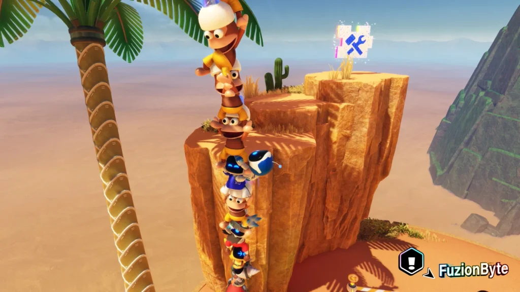 Astro Bot Crash Site Puzzle Pieces Main Crash Site Puzzle Piece 5 Climb the Bot-Chain and platform across