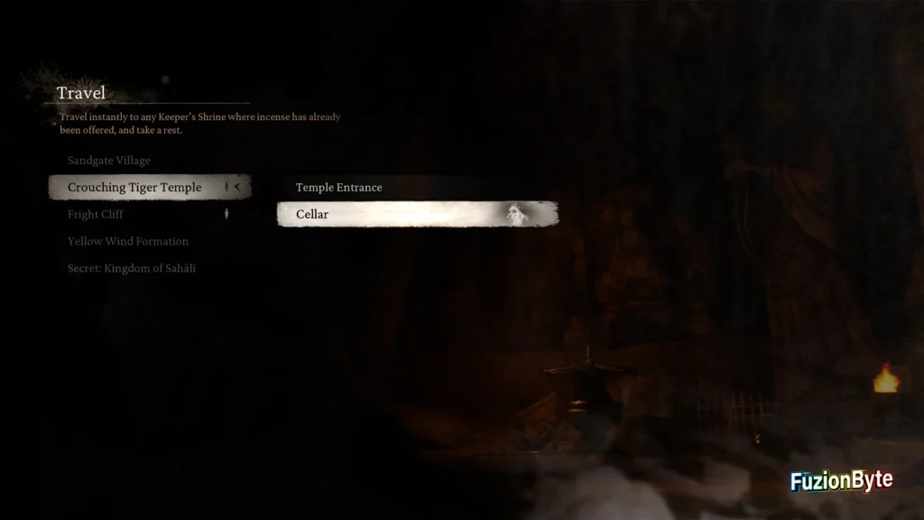 Black Myth Wukong Chen Loong quest fast travel to the Cellar