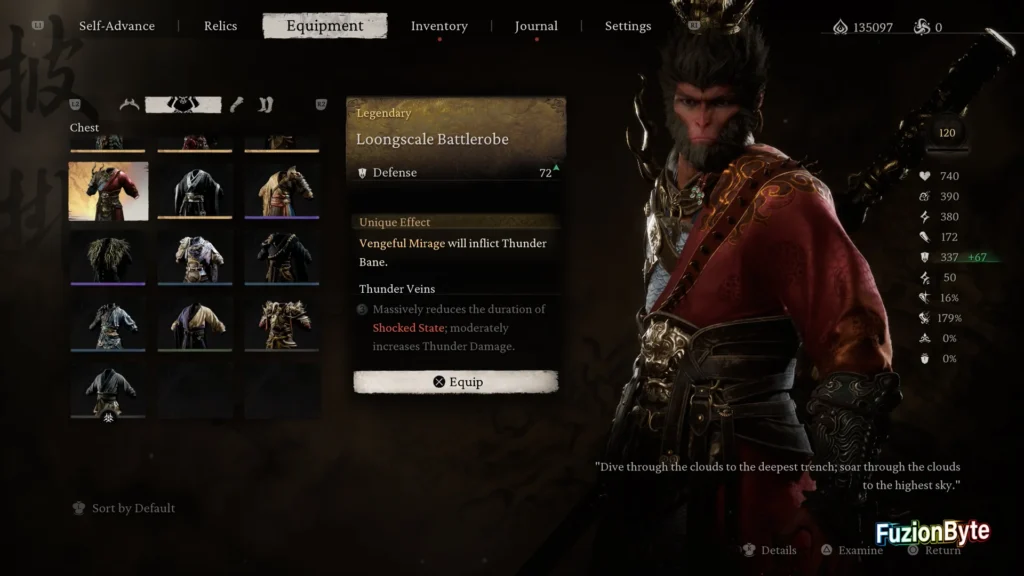 Black Myth Wukong Chest Armour Loongscale Battlerobe