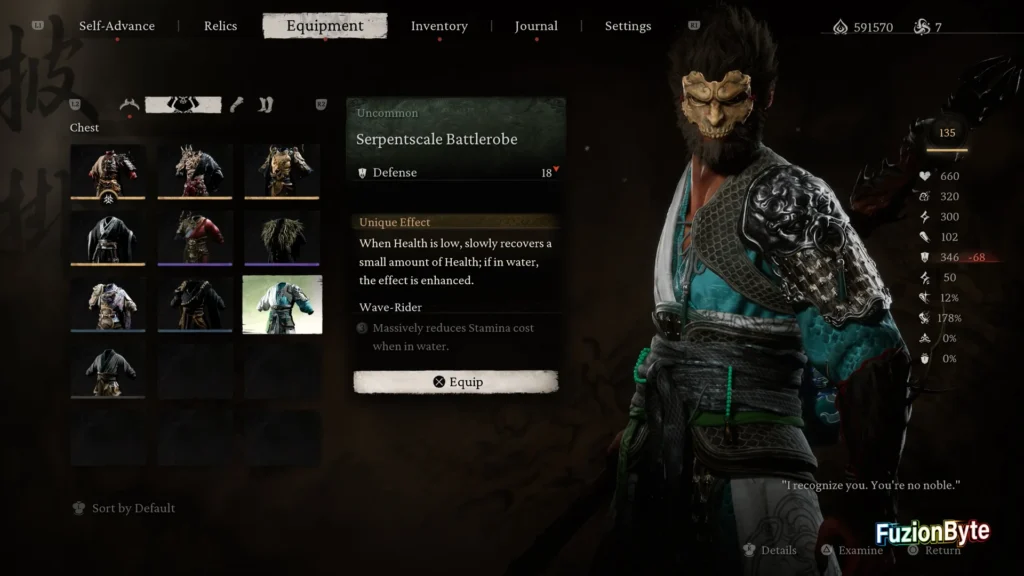 Black Myth Wukong Chest Armour Serpentscale Battlerobe