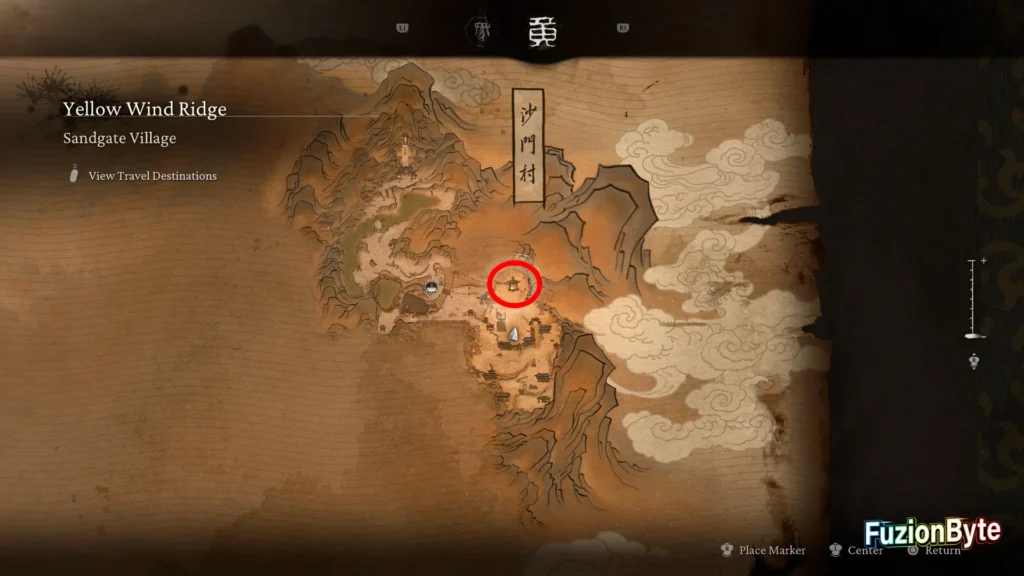 Black Myth Wukong Urge Unfulfilled trophy guide Yellow Wind Ridge Map