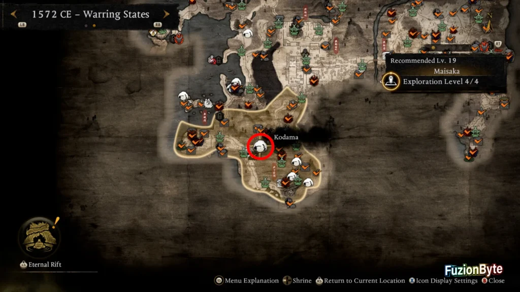 NIOH 3 1572 CE Warring States Maisaka Kodama Water Mill Map